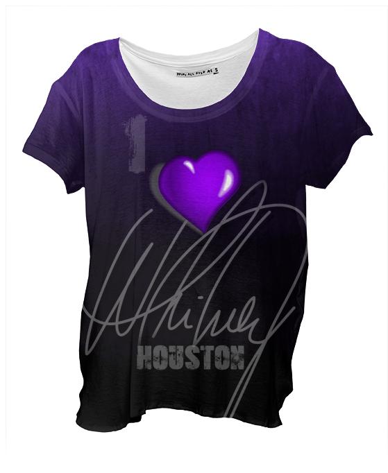 Whitney Houston Custom LOVE Tshirt