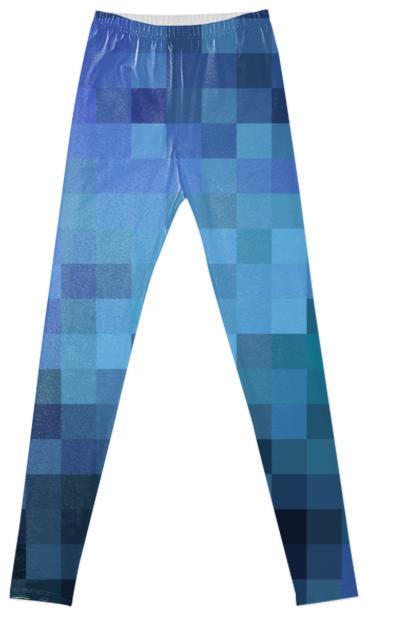 Blue Pixels Leggings