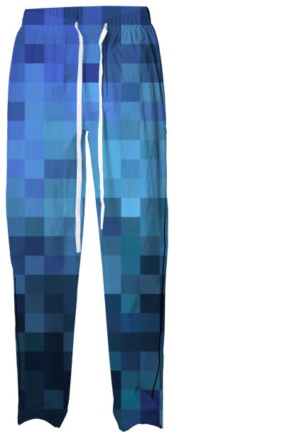 Blue Pixels Pajama Pants