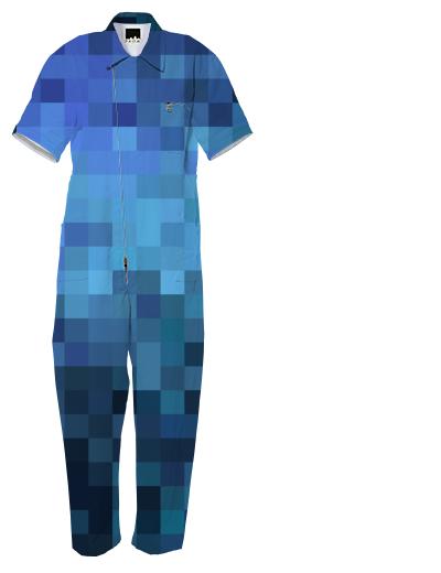 Blue Pixels Jumpsuit