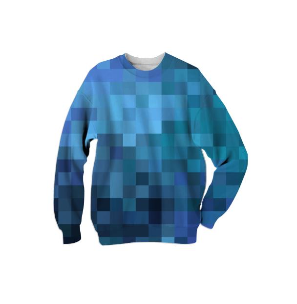 Blue Pixels Sweatshirt