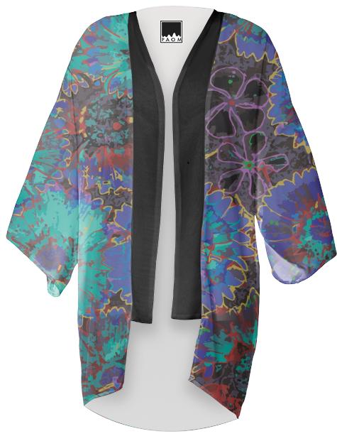 ULTRAVIOLET FLOWERS Kimono