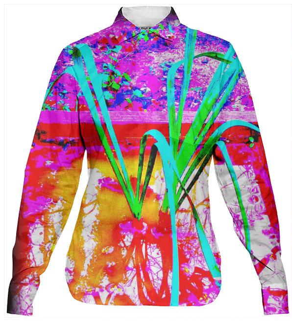 Neon Flower Burst Women s Shirt