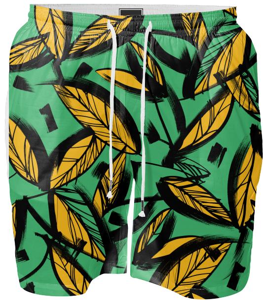 jungle green swim short