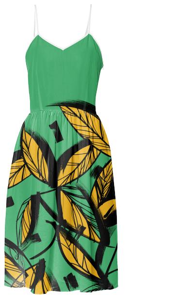 jungle green summer dress