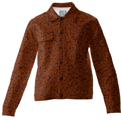 Orange and Marsala Twill Jacket