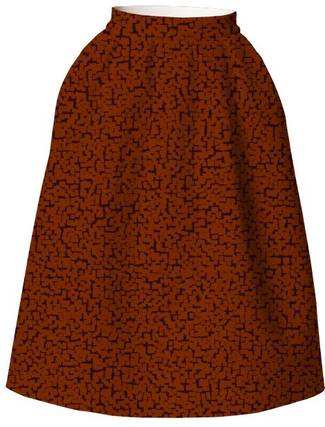 Orange and Marsala Full Skirt