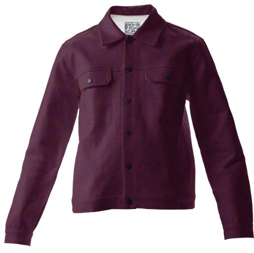 Marsala Checks Twill Jacket