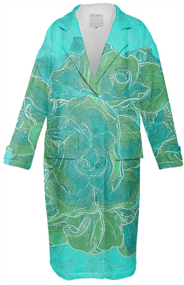 Turquoise Rose trench