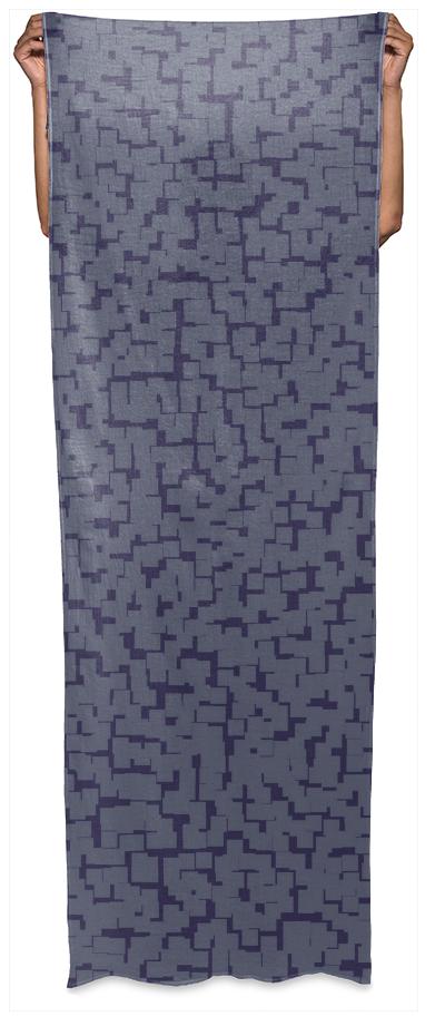 Grey and Purple Wrap Scarf