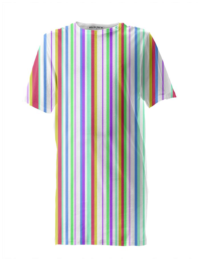 Striped Tall T shirt Multi Colored 1