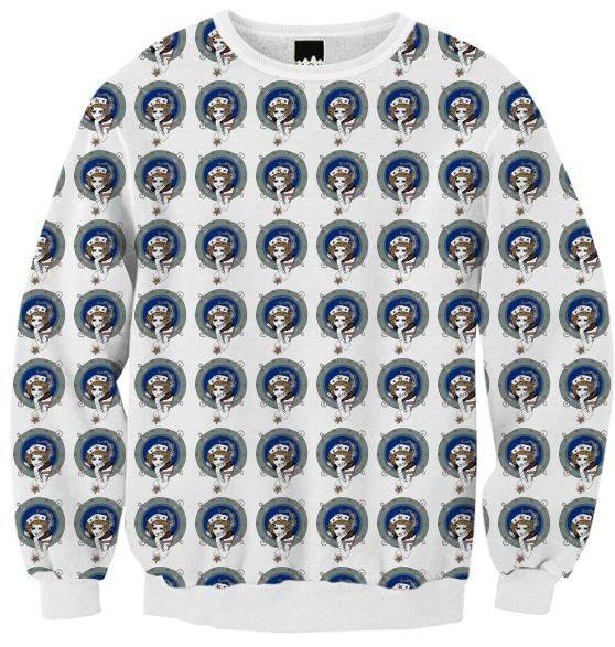 Sailor Tumblr Doodle Art Ribbed Sweatshirt