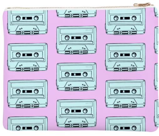 TEAL AND PINK CASSETTE TAPES