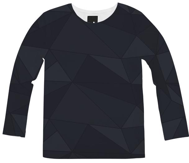 Black Triangle Abstract Long Sleeve Shirt