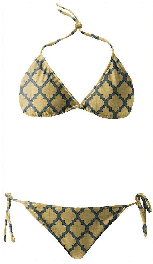 Geometric Retro Pattern Bikini