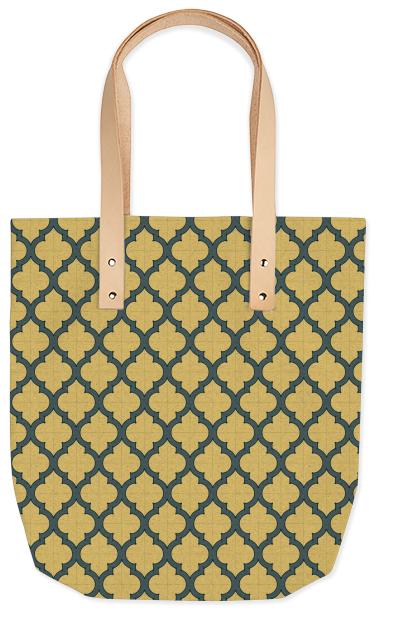 Geometric Retro Art Summer Tote