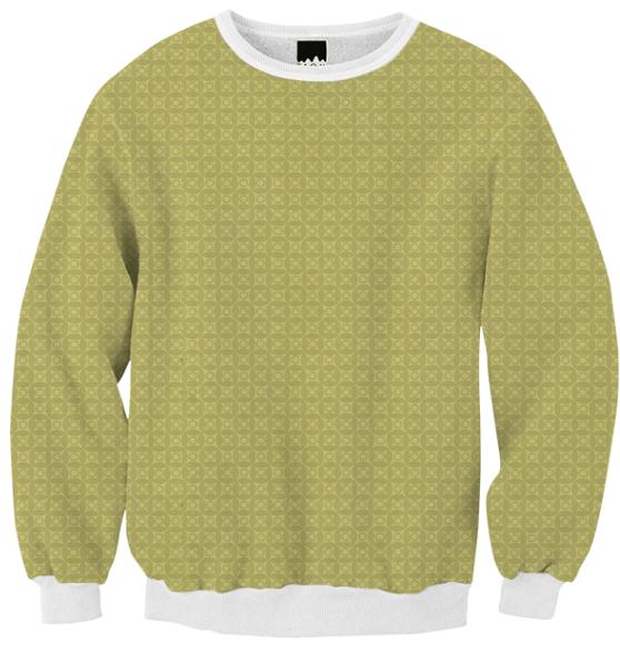 Geometric Retro Ribbed Sweatshirt