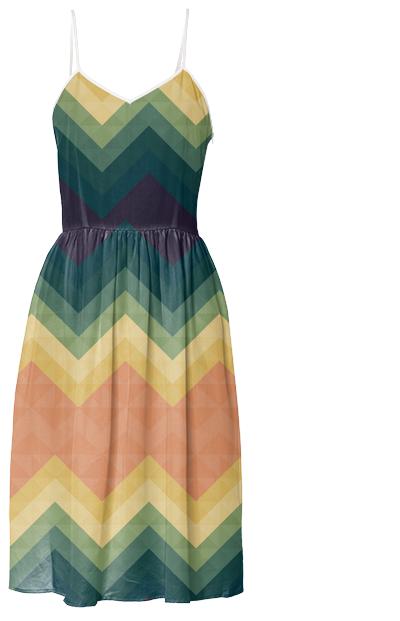 Colorfull Geometric Summer Dress