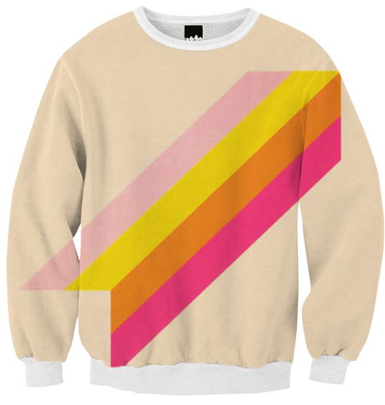 Abstract Ribbed Sweatshirt