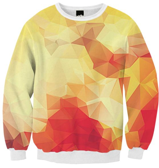 Abstract Triangle Ribbed Sweatshirt
