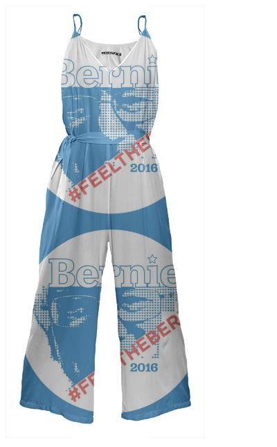 Feel The Bern Bernie Sanders Tie Waist Jumpsuit