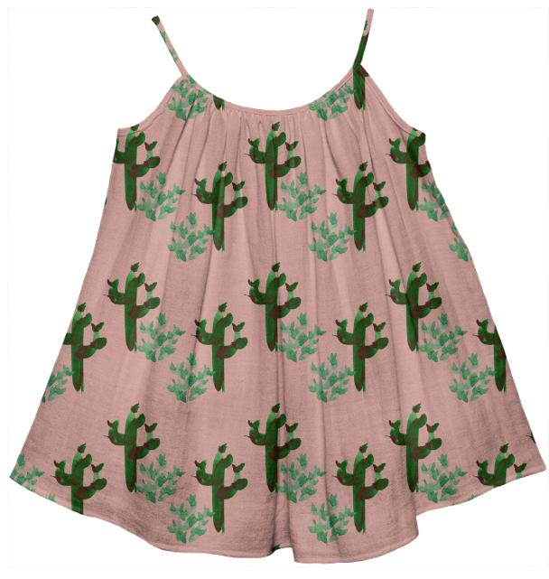 Plants on Pink Baby Tent Dress