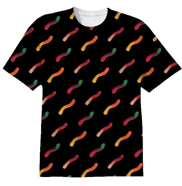 Gummy Worms Tee Black