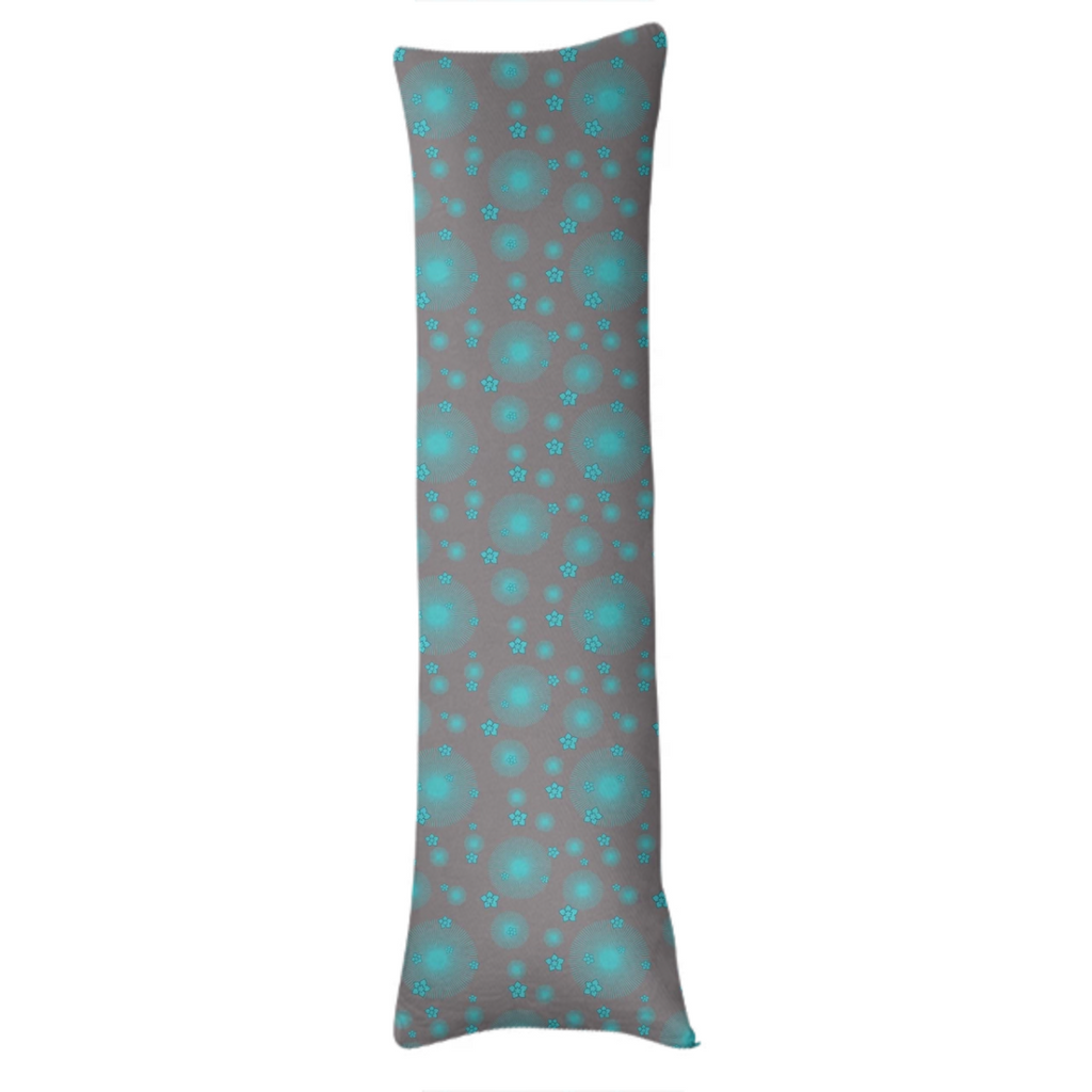 Abstract Flowers Explosion 2 Body Pillow