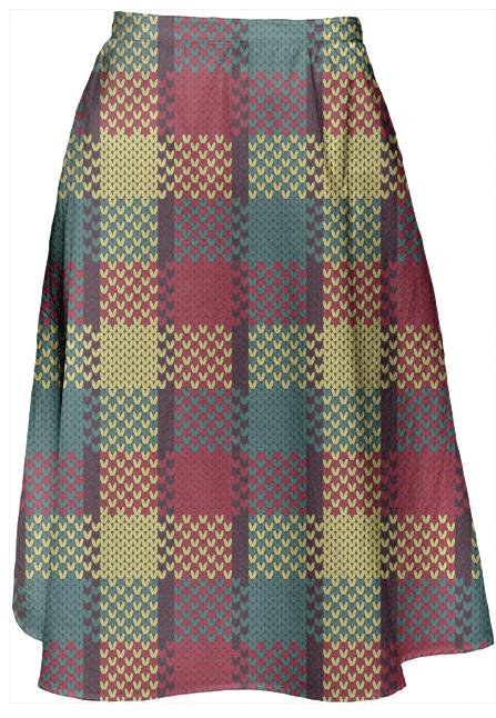 Retro Mod Gingham Skirt