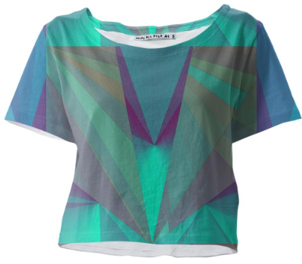 Jean Marie Bowcott Art to wear Abstract Crop T