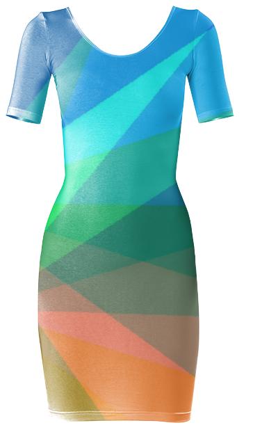 Jean Marie Bowcott Abstract Painting BodyCon Dress