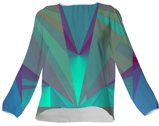 Jean Marie Bowcott Abstract Series 100 Silk Top