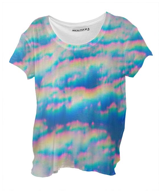 Chromatic Clouds Drape Tee