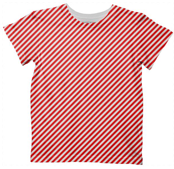 PAOM, Print All Over Me, digital print, design, fashion, style, collaboration, paomkids, Kids Tshirt, Kids-Tshirt, KidsTshirt, Red, White, Tiny, Small, Stripe, autumn winter spring summer, unisex, Poly, Kids
