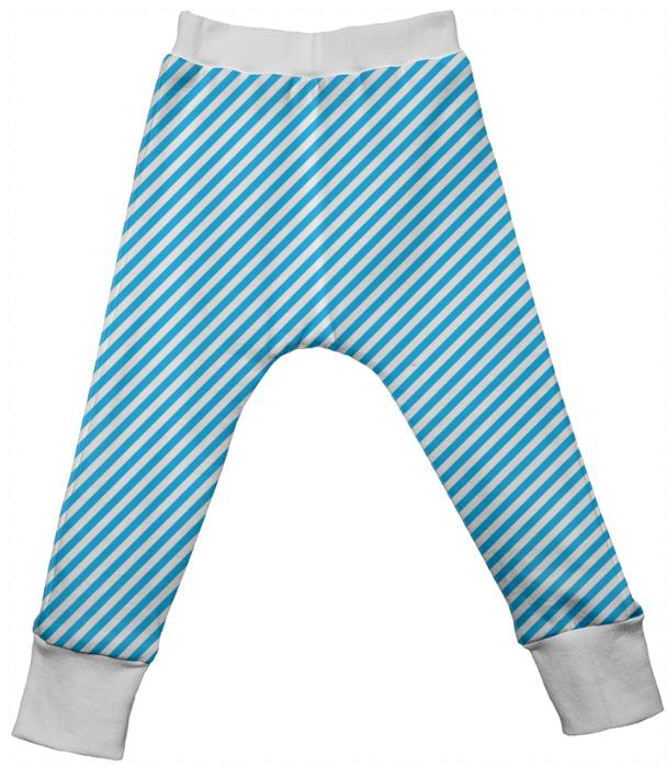 Blue White Small Stripe Drop Pant