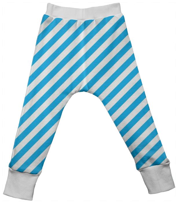 Blue White Stripe Drop Pant