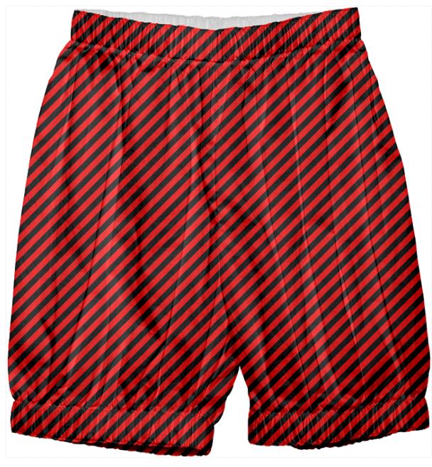 Black Red Small Stripe Bloomers