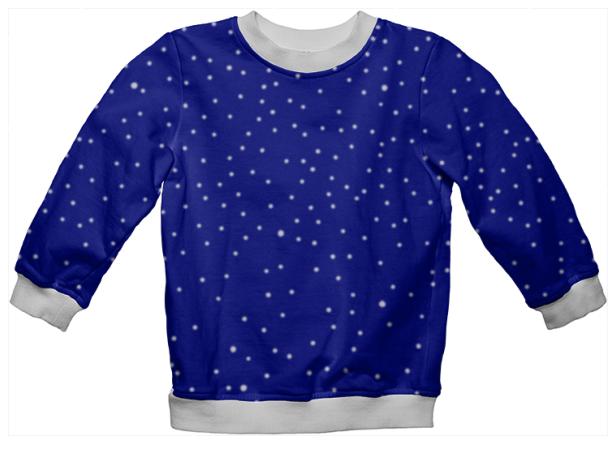 Blue White Small Dot Sweatshirt