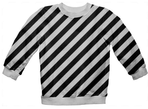 BLack White Stripe Sweatshirt