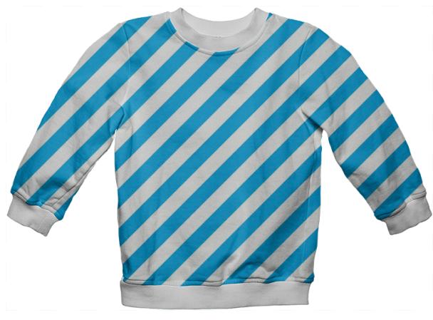 Blue White Stripe Sweatshirt