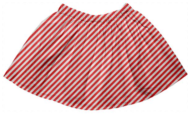 PAOM, Print All Over Me, digital print, design, fashion, style, collaboration, paomkids, Kids Full Skirt, Kids-Full-Skirt, KidsFullSkirt, Red, White, Stripe, autumn winter spring summer, unisex, Cotton, Kids