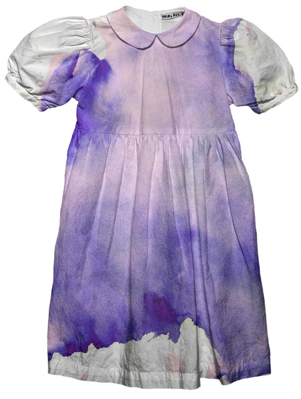 Purple Watercolor Party Dress