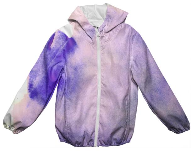 Purple Watercolor Rain Jacket