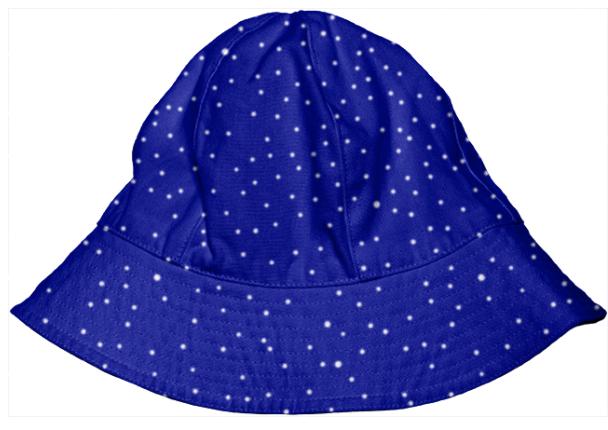 Blue White Tiny Dot Bucket Hat