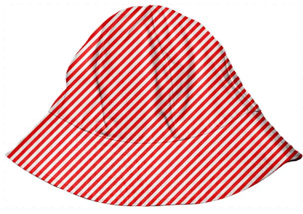 PAOM, Print All Over Me, digital print, design, fashion, style, collaboration, paomkids, Kids Bucket Hat, Kids-Bucket-Hat, KidsBucketHat, Red, White, Small, Stripe, autumn winter spring summer, unisex, Poly, Kids