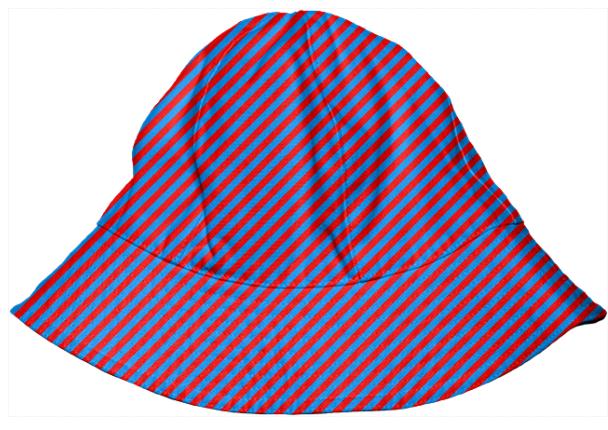 Red Blue Small Stripe Bucket Hat