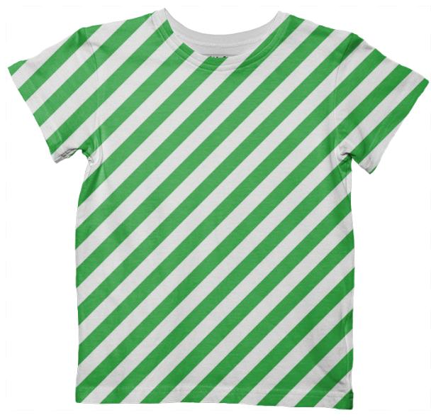 Green White Stipe Tshirt