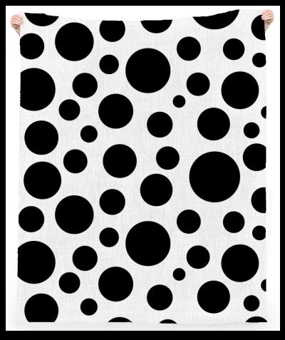 black and white polka dots