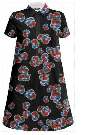 Red Roses Smokey Heart Random Fill Pattern