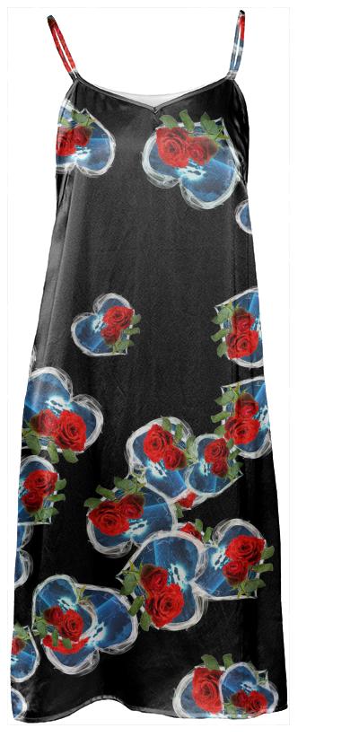 Red Roses Smokey Heart Random Fill Pattern